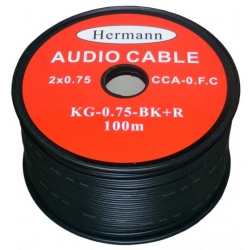 Przewód głośnikowy kabel CCA OFC 2x0,75 mm 100m